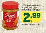 Oferta de Crema de untar original o crunchy LOTUS por 2,99€ en HiperDino