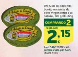 Oferta de Bonito en aceite de oliva virgen extra o al natural PALACIO DE ORIENTE por 2,49€ en HiperDino