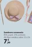 Oferta de Sombrero ceremonia por 7,99€ en Alcampo