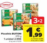 Oferta de Piccolinis BUITONI por 2,99€ en Carrefour