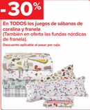 Oferta de En TODOS los juegos de sábanas de coralina y franela  en Carrefour
