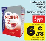 Oferta de Leche infantil Nidina 2 NESTLÉ  por 22,6€ en Carrefour