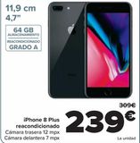 Oferta de IPhone 8 Plus reacondicionado  por 239€ en Carrefour