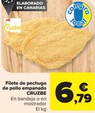 Oferta de Filete de pechuga de pollo empanada CRUZBE  en Carrefour