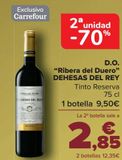 Oferta de D.O. ''Ribera del Duero'' DEHESAS DEL REY Tinto Reserva por 9,5€ en Carrefour
