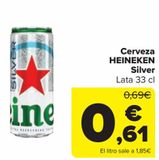 Oferta de Cerveza HEINEKEN Silver  por 0,61€ en Carrefour