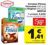 Oferta de Cereales Fitness Chocolate u Original NESTLE por 4,69€ en Carrefour