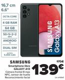 Oferta de SAMSUNG Smartphone libre GALAXY A13  por 139€ en Carrefour