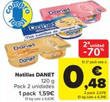 Oferta de Natillas DANET  por 1,59€ en Carrefour