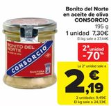 Oferta de Bonito del Norte en aceite de oliva CONSORCIO por 7,3€ en Carrefour
