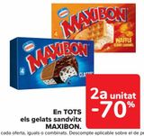Oferta de En TODOS los helados Sándwich MAXIBON en Carrefour