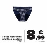 Oferta de Braga menstrual infantil o mujer TEX  por 8,99€ en Carrefour