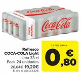 Oferta de Refresco COCA-COLA Light  por 19,9€ en Carrefour