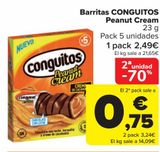 Oferta de Barritas CONGUITOS Penaut Cream por 2,49€ en Carrefour