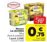 Oferta de Mousse LA LECHERA por 2,49€ en Carrefour