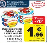 Oferta de Queso en porciones Original o Light LA VACA QUE RÍE por 5,52€ en Carrefour