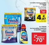 Oferta de En TODOS los lavavajillas máquina en pastillas y geles FINISH  en Carrefour