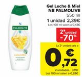 Oferta de Gel leche & Miel NB PALMOLIVE  por 2,39€ en Carrefour