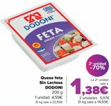 Oferta de Queso feta Sin lactosa DODONI por 4,59€ en Carrefour
