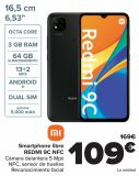 Oferta de Xiaomi Smartphone libre REDMI 9C NFC  por 109€ en Carrefour