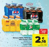 Oferta de Refresco PEPSI, PEPSI Max, KAS Naranja o 7UP  por 7,19€ en Carrefour