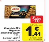 Oferta de Chocolate 82% Negro con almendras VALOR  por 4,69€ en Carrefour