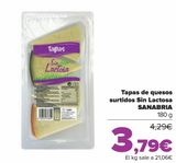 Oferta de Tapas de quesos surtidos Sin Lactosa SANABRIA por 3,79€ en Carrefour