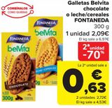 Oferta de Galletas Belvita chocolate o leche /cereales FONTANEDA por 2,09€ en Carrefour