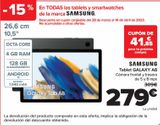 Oferta de SAMSUNG Tablet GALAXY A8  por 279€ en Carrefour