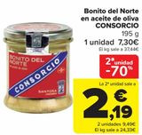 Oferta de Bonito del Norte en aceite de oliva CONSORCIO por 7,3€ en Carrefour