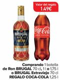Oferta de Comprando 1 botella de Ron BRUGAL o BRUGAL Extraviejo REGALO COCA-COLA  en Carrefour