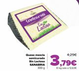 Oferta de Queso mezcla semicurado Sin Lactosa SANABRIA por 3,79€ en Carrefour