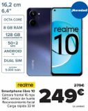 Oferta de Realme Smartphone libre 10  por 249€ en Carrefour