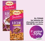 Oferta de En TODAS las tabletas de chocolate con leche VALOR Sin Lactosa en Carrefour