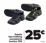Oferta de Zapato tripo trekking semiabierto hombre TEX  por 25€ en Carrefour