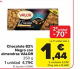 Oferta de Chocolate 82% Negro con almendras VALOR  por 4,79€ en Carrefour