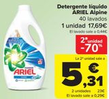 Oferta de Detergente líquido ARIEL Alpine  por 17,69€ en Carrefour