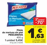 Oferta de Filete de merluza sin piel PESCANOVA por 5,45€ en Carrefour