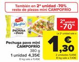 Oferta de Pechuga de pavo mini CAMPOFRÍO por 4,35€ en Carrefour