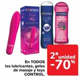 Oferta de En TODOS los lubricante, geles y de masaje y toys CONTROL  en Carrefour