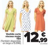 Oferta de Vestido corto viscosa mujer TEX  por 12,99€ en Carrefour