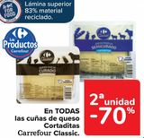 Oferta de En TODAS las cuñas de queso Cortaditas Carrefour Classic en Carrefour