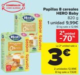Oferta de Papillas 8 cereales HERO Baby  por 9,99€ en Carrefour