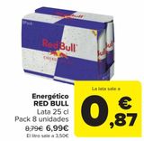 Oferta de Energético RED BULL  por 6,99€ en Carrefour