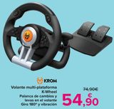 Oferta de KROM Volante multi-plataforma K-Wheel  por 54,9€ en Carrefour