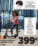 Oferta de Patinete eléctrico XIAOMI 3 LITE  por 399€ en Carrefour