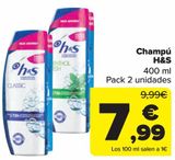 Oferta de Champú H&S  por 7,99€ en Carrefour