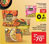Oferta de En TODA la pasta fresca Clásica, De La Huerta,  salsas, lasañas y kits RANA en Carrefour