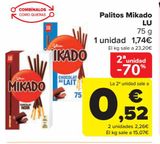 Oferta de Palitos Mikado LU por 1,74€ en Carrefour