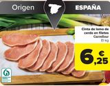 Oferta de Cinta de lomo de cerdo en filetes Carrefour por 6,25€ en Carrefour